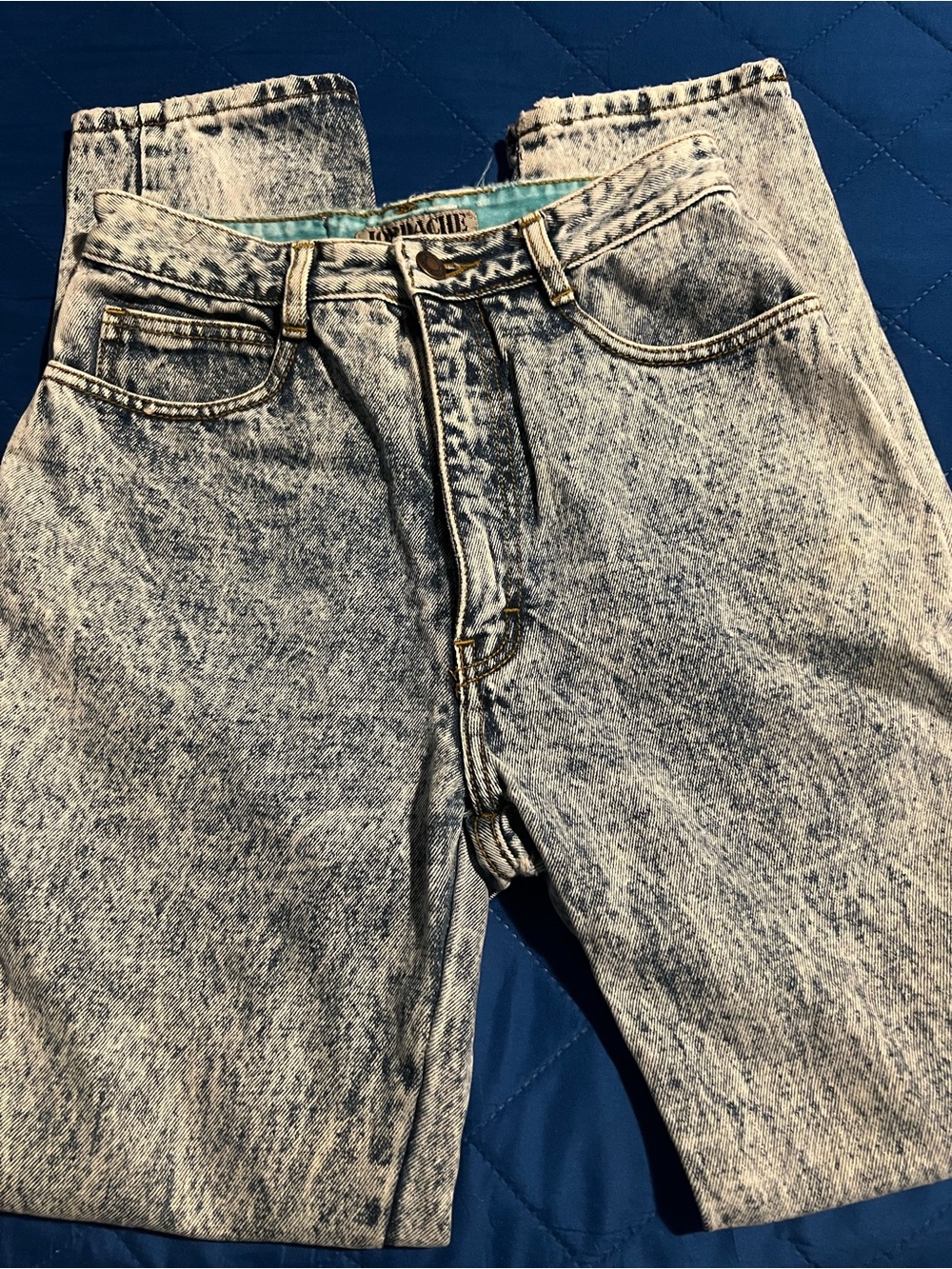 Vintage Jordache Women's Acid Wash Straight Leg Jeans - Light blue